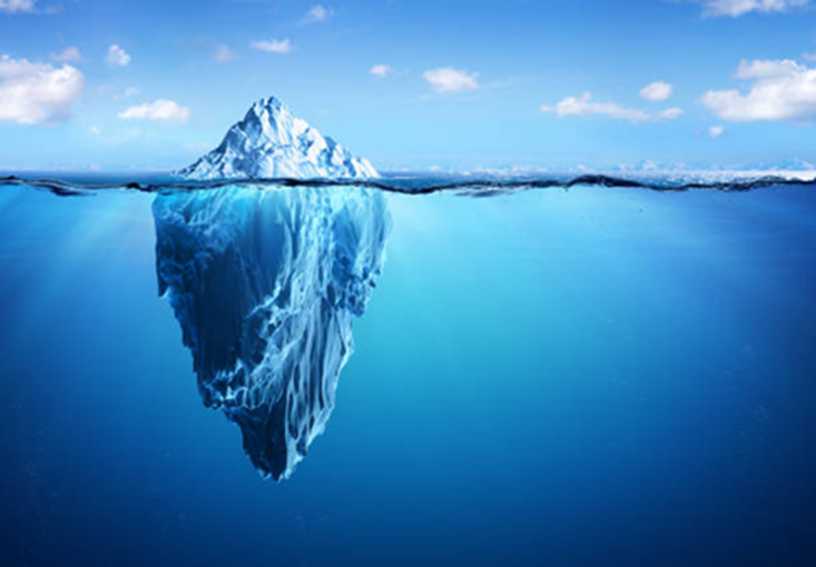Iceberg illustrating the Cost of Control